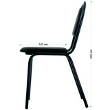 Стул Furniture РС00М-101-01 Стандарт, каркас чёрный, обивка ткань чёрная