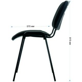 Стул Furniture РС10-101-01 Изо, каркас чёрный, обивка ткань чёрная