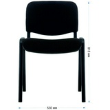 Стул Furniture РС10-101-01 Изо, каркас чёрный, обивка ткань чёрная