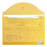 Папка-конверт BRAUBERG &quot;My CLEAR BAG&quot; 225174 на кнопке A4, 150 мкм, прозрачная, ассорти