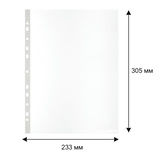 Файл-вкладыш Attache A4 80 мкм прозрачный гладкий 100 штук в упаковке