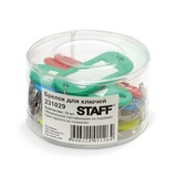 Бирки для ключей пластиковые STAFF 231029, 12 шт. в упак, ассорти
