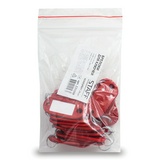 Бирки для ключей пластиковые STAFF 235588, 20 шт. в упак, красные