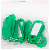 Бирки для ключей пластиковые OfficeSpace 268450, 10 шт. в упак, зеленые