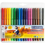 Фломастеры Centropen Washable 18 цвета смываемые, блистер