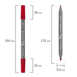 Фломастеры двусторонние BRAUBERG &quot;PREMIUM&quot; &quot;DUAL-TIP&quot;, 10 шт., 10 цветов, два наконечника, 151946