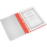 Папка-скоросшиватель с прозрачным верхом А4 Attache красный, 10 шт. в упак