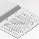 Папка-скоросшиватель с прозрачным верхом А4 BRAUBERG 220387, 180 мкм, серый