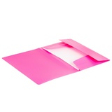 Папка на резинках BRAUBERG &quot;Office&quot; 228083, розовая, до 300 листов, 0,5 мм
