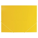 Папка на резинках BRAUBERG &quot;Office&quot; 228082, желтая, до 300 листов, 0,5 мм