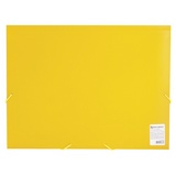 Папка на резинках BRAUBERG &quot;Office&quot; 228082, желтая, до 300 листов, 0,5 мм