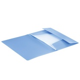 Папка на резинках BRAUBERG &quot;Office&quot; 228078, голубая, до 300 листов, 0,5 мм