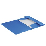 Папка на резинках BRAUBERG &quot;Office&quot; 227712, синяя, до 300 листов, 0,5 мм