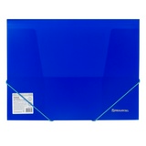 Папка на резинках BRAUBERG &quot;Neon&quot; 227463, неоновая, синяя, до 300 листов, 0,5 мм