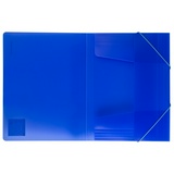 Папка на резинках BRAUBERG &quot;Neon&quot; 227463, неоновая, синяя, до 300 листов, 0,5 мм