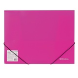 Папка на резинках BRAUBERG &quot;Neon&quot; 227462, неоновая, розовая, до 300 листов, 0,5 мм
