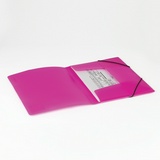 Папка на резинках BRAUBERG &quot;Neon&quot; 227462, неоновая, розовая, до 300 листов, 0,5 мм