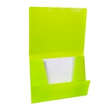 Папка на резинках BRAUBERG &quot;Neon&quot; 227460, неоновая, зеленая, до 300 листов, 0,5 мм