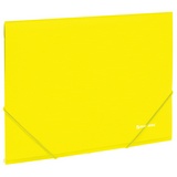 Папка на резинках BRAUBERG &quot;Neon&quot; 227461, неоновая, желтая, до 300 листов, 0,5 мм