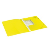 Папка на резинках BRAUBERG &quot;Neon&quot; 227461, неоновая, желтая, до 300 листов, 0,5 мм