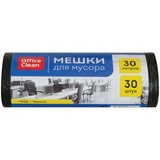 Пакеты для мусора OfficeClean, 30 л, 48х55 см, черный, 6 мкм, 30 шт