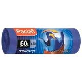 Пакеты для мусора с завязками Paclan MULTI-TOP, 60 л, 60х77 см, синий, 14 мкм, 20 шт