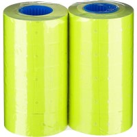 Этикет-лента 21 х 12 прямая желтая прямоугольная 10 рулонов по 1000 этикеток