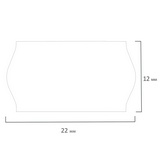 Этикет-лента 22х12 мм, волна, белая, комплект 5 рулонов по 800 шт., BRAUBERG, 123572