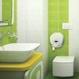 Диспенсер для туалетной бумаги ЛАЙМА PROFESSIONAL 601427, (Система T2), малый, белый, ABS-пластик