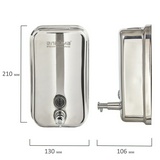 Диспенсер для жидкого мыла LAIMA PROFESSIONAL INOX 605393 (гарантия 3 года), 1 л, нержавеющая сталь, зеркальный