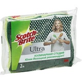 Губки для посуды Scotch-Brite Ultra. Интенсив HD-C-2-K, целлюлозная, 14х11,5 см, 2 шт упак