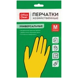 Перчатки резиновые OfficeClean 248569/Н хозяйственные, р.М, желтые