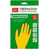 Перчатки резиновые OfficeClean 248566/Н хозяйственные, р.L, желтые