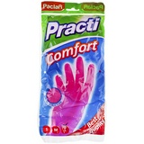 Перчатки резиновые Paclan Practi.Comfort 407272, р.L, розовые