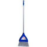 Совок для мусора OfficeClean Professional со щеткой-сметкой, складной, метал. ручка 66см, резин. кромка