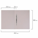Скоросшиватель картонный мелованный BRAUBERG 124575, 360 г/м2, красный