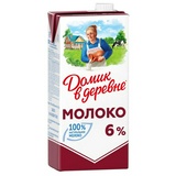 Молоко Домик в деревне ультрапастеризованное 6%. 950 г