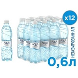 Вода питьевая негазированная Аква Минерале, 0,6 л, 12 шт. в упак