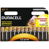 Батарейки Duracell AA LR6, пальчиковые, алкалиновые, 1,5 В 12 шт