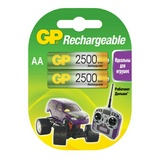 Аккумуляторные батарейки GP 250AAHC-U2, 2450 mАh 1.2V 2 x Ni-MH, HR6 2 шт