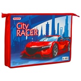 Папка для тетрадей ПИФАГОР А4, 1 отделение, картон, молния сверху, &#34;CITY RACER&#34;, 229094
