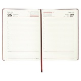 Ежедневник датированный на 2021 BRAUBERG Imperial 111419, кожзам, кремовый блок, А4, бордовый, 210х297 мм