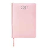 Ежедневник датированный на 2021 BRAUBERG Profile 111386, балакрон, А5, светло-розовый, 138х213 мм