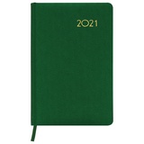 Ежедневник датированный на 2021 BRAUBERG Select 111397, балакрон, А5, зеленый, 138х213 мм
