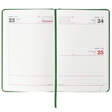 Ежедневник датированный на 2021 BRAUBERG Select 111397, балакрон, А5, зеленый, 138х213 мм