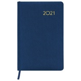 Ежедневник датированный на 2021 BRAUBERG Select 111399, балакрон, А5, темно-синий, 138х213 мм