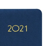 Ежедневник датированный на 2021 BRAUBERG Select 111399, балакрон, А5, темно-синий, 138х213 мм