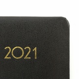Ежедневник датированный на 2021 BRAUBERG Select 111400, балакрон, А5, черный, 138х213 мм