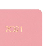 Ежедневник датированный на 2021 BRAUBERG Select 111403, балакрон, А5, розовый, 138х213 мм
