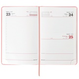 Ежедневник датированный на 2021 BRAUBERG Select 111403, балакрон, А5, розовый, 138х213 мм